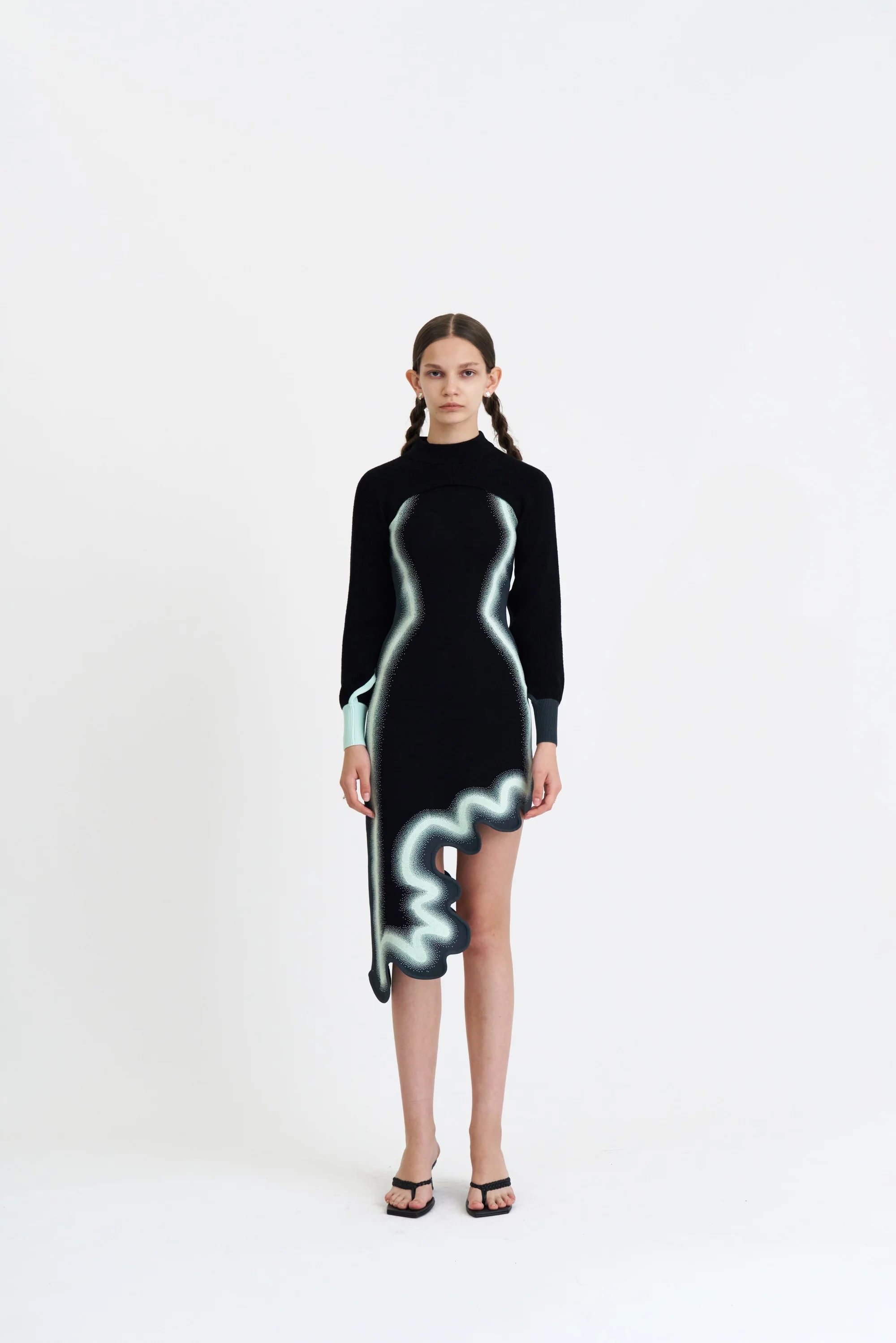 BROOKLYN WAVY ASYMMETRIC DRESS - Image 4