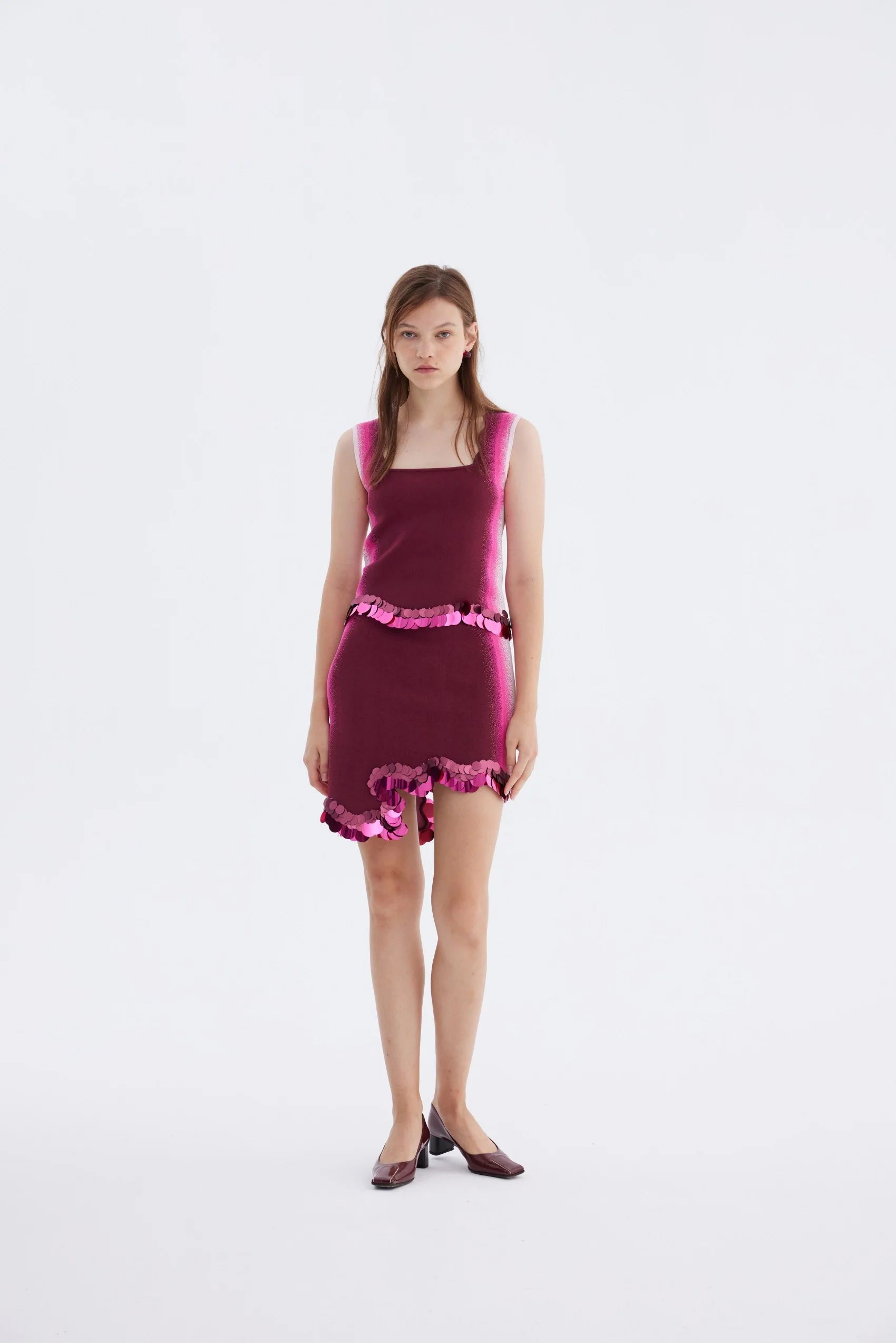 EMMA WAVY CROP TANK TOP WITH SEQUINS - Image 3