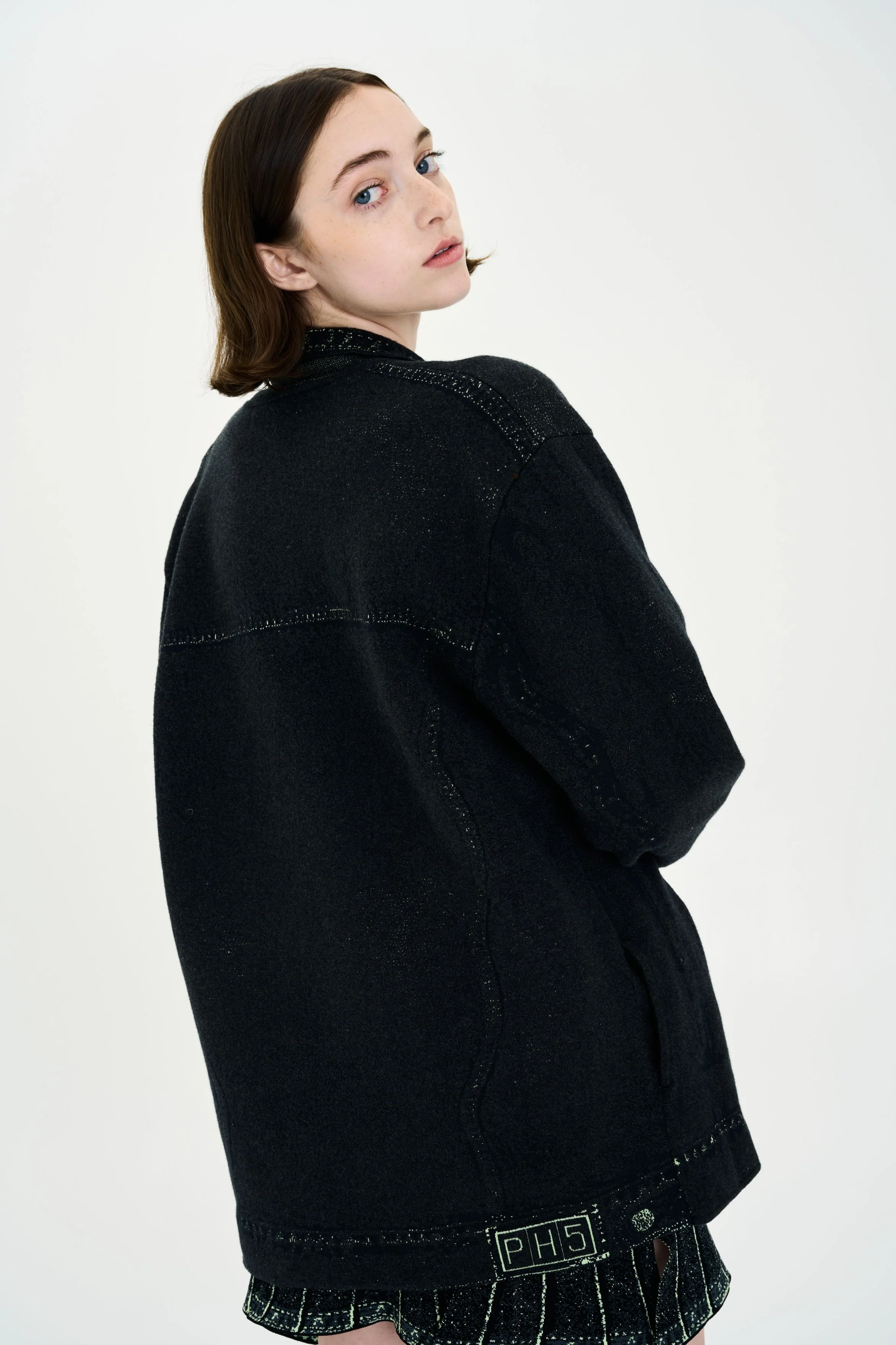 HANA DENIM PRINT OVERSIZED JACKET - Image 3