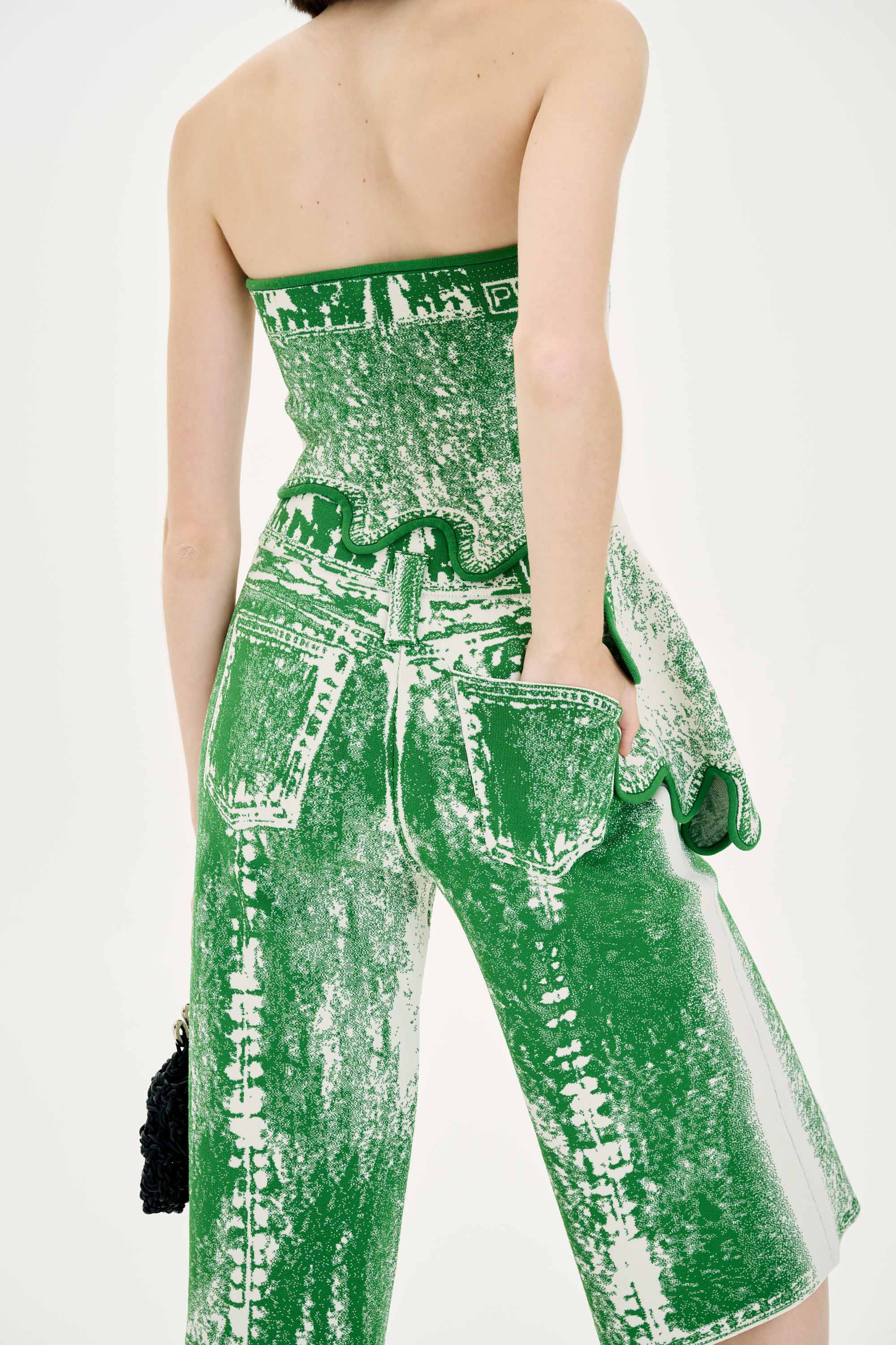 LAUREL UV REACTIVE FAKE DENIM SHORTS - Image 4