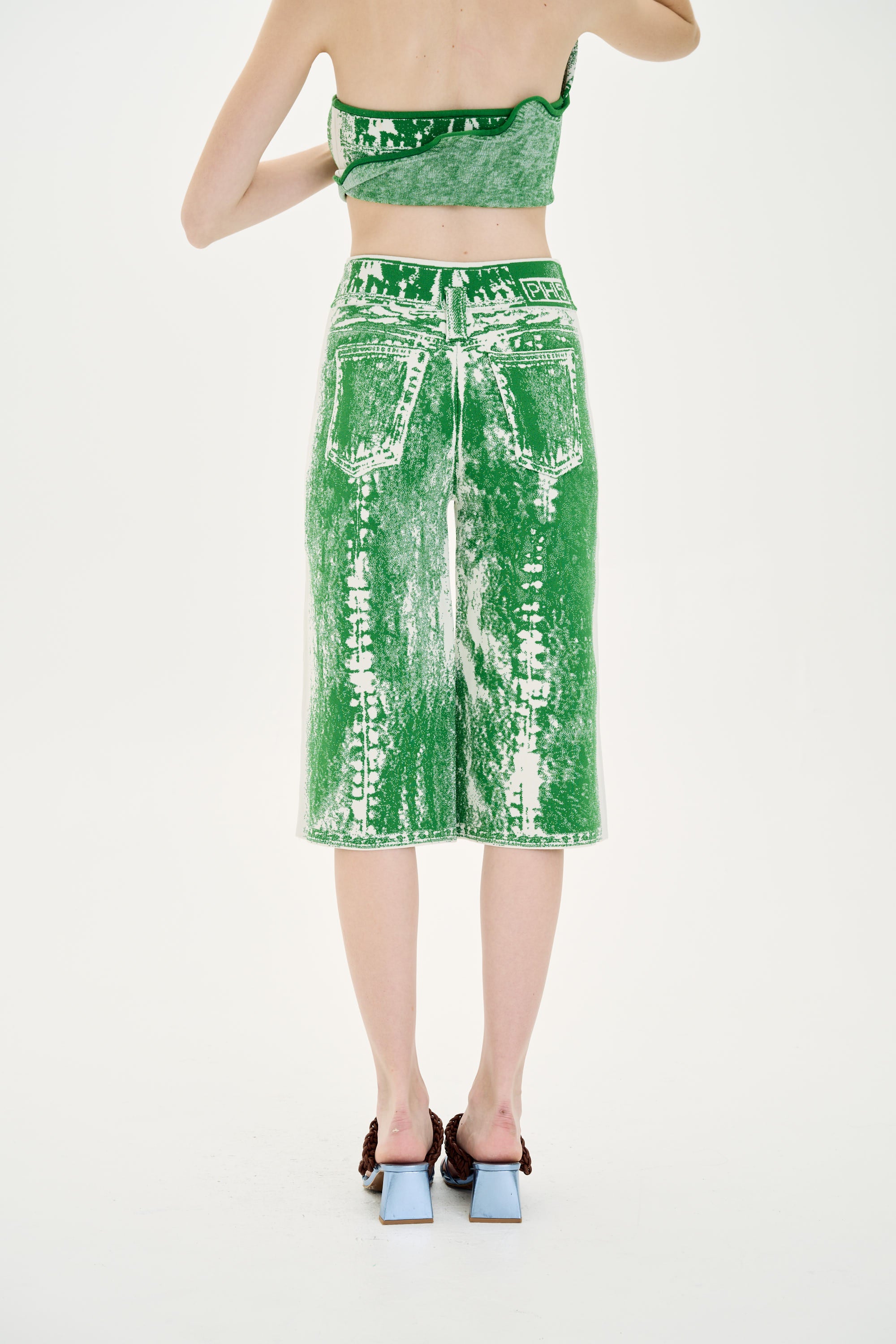 LAUREL UV REACTIVE FAKE DENIM SHORTS - Image 5