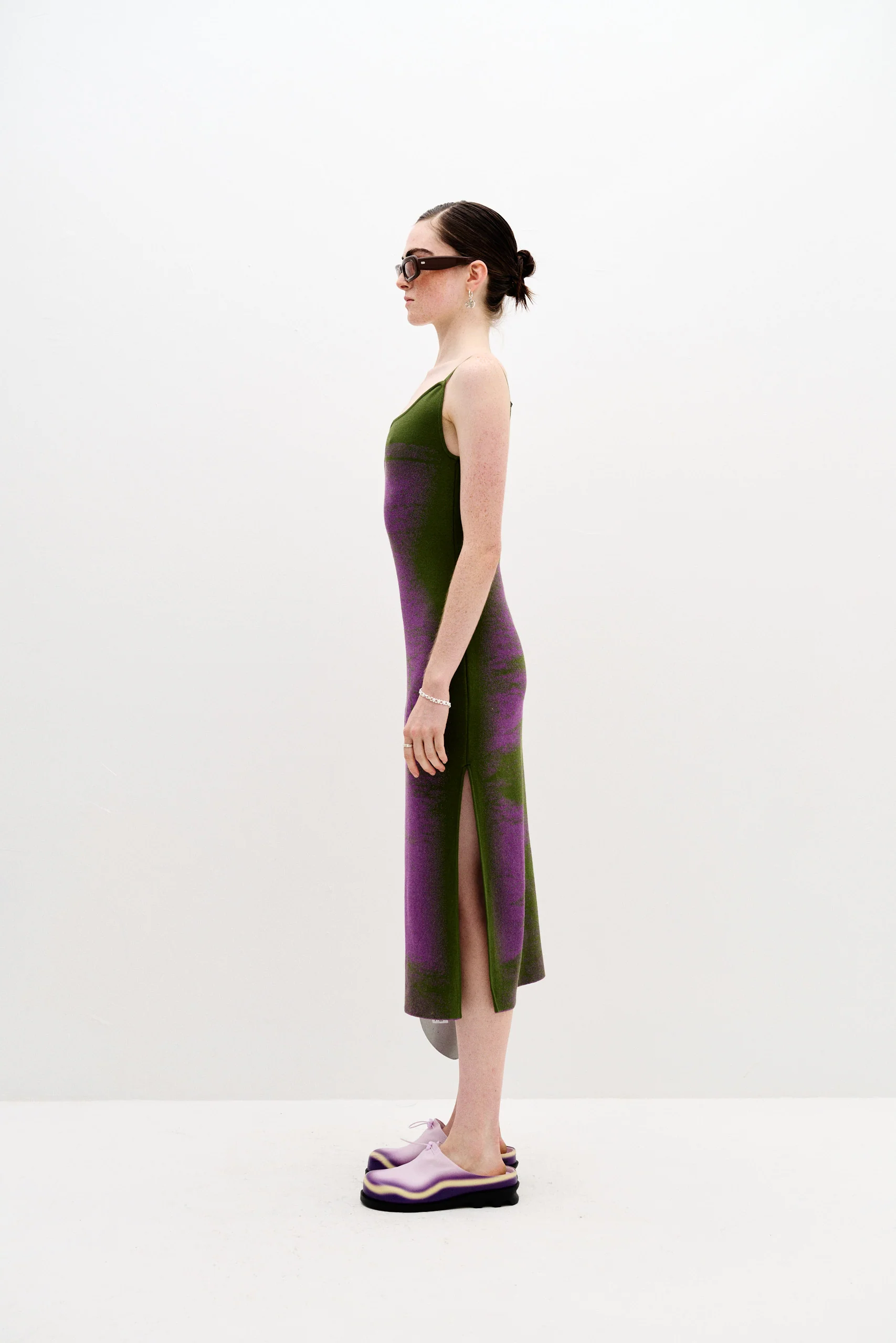 LILAC FLASH LIGHT REFLECTIVE WAVY DRESS - Image 4