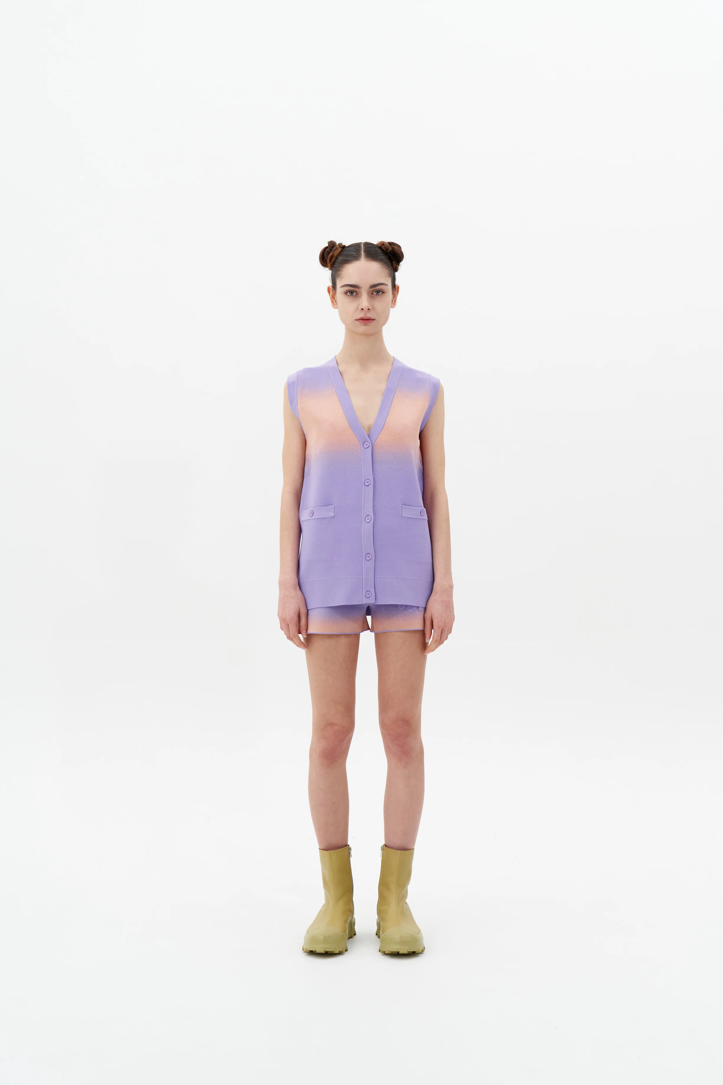 NARVI "SPRAY PAINTED" OVERSIZED CARDIGAN WITH DETACHABLE SLEEVES - Image 4