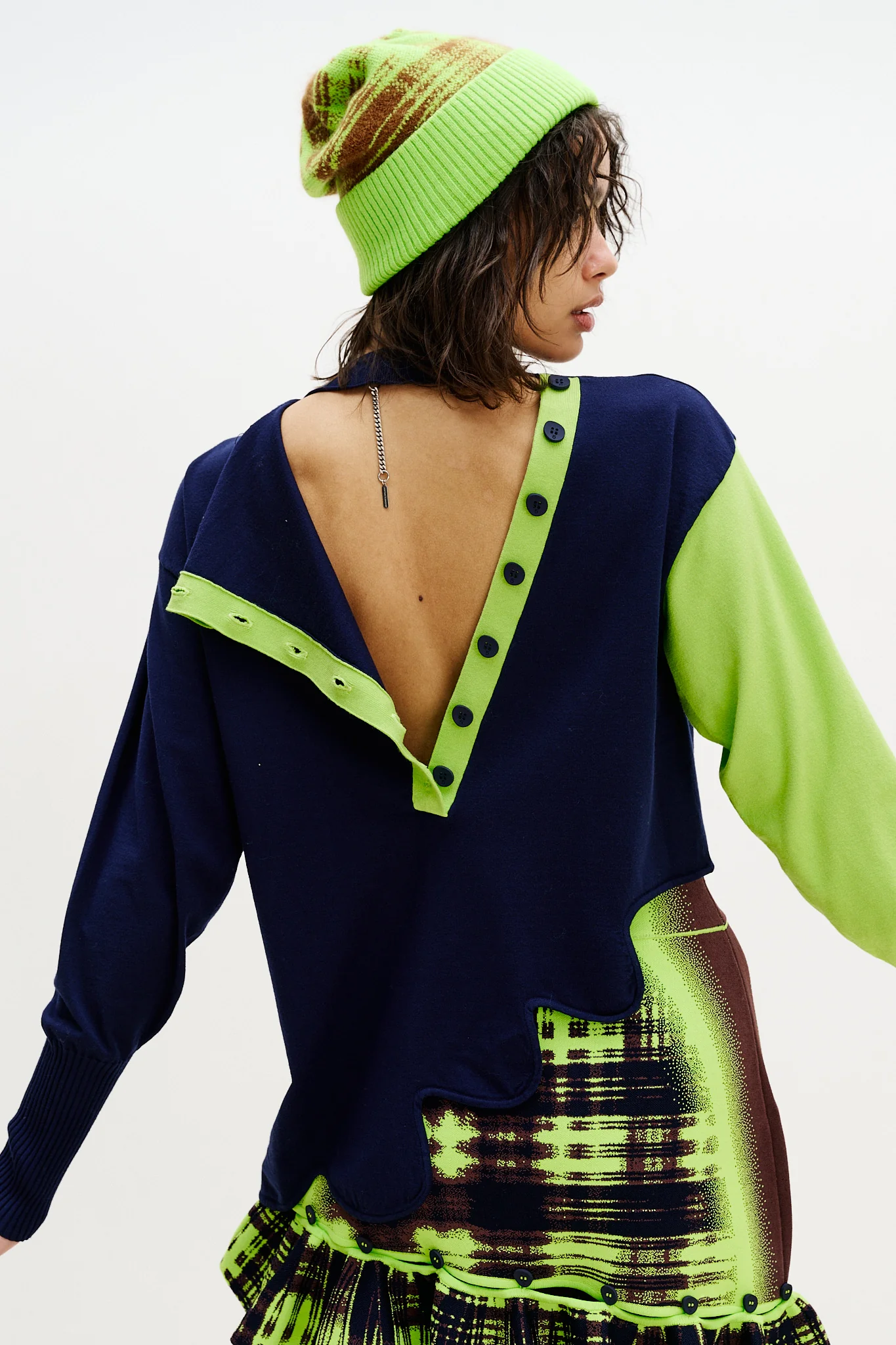 SHARON COLORBLOCK WAVY PULLOVER - Image 5