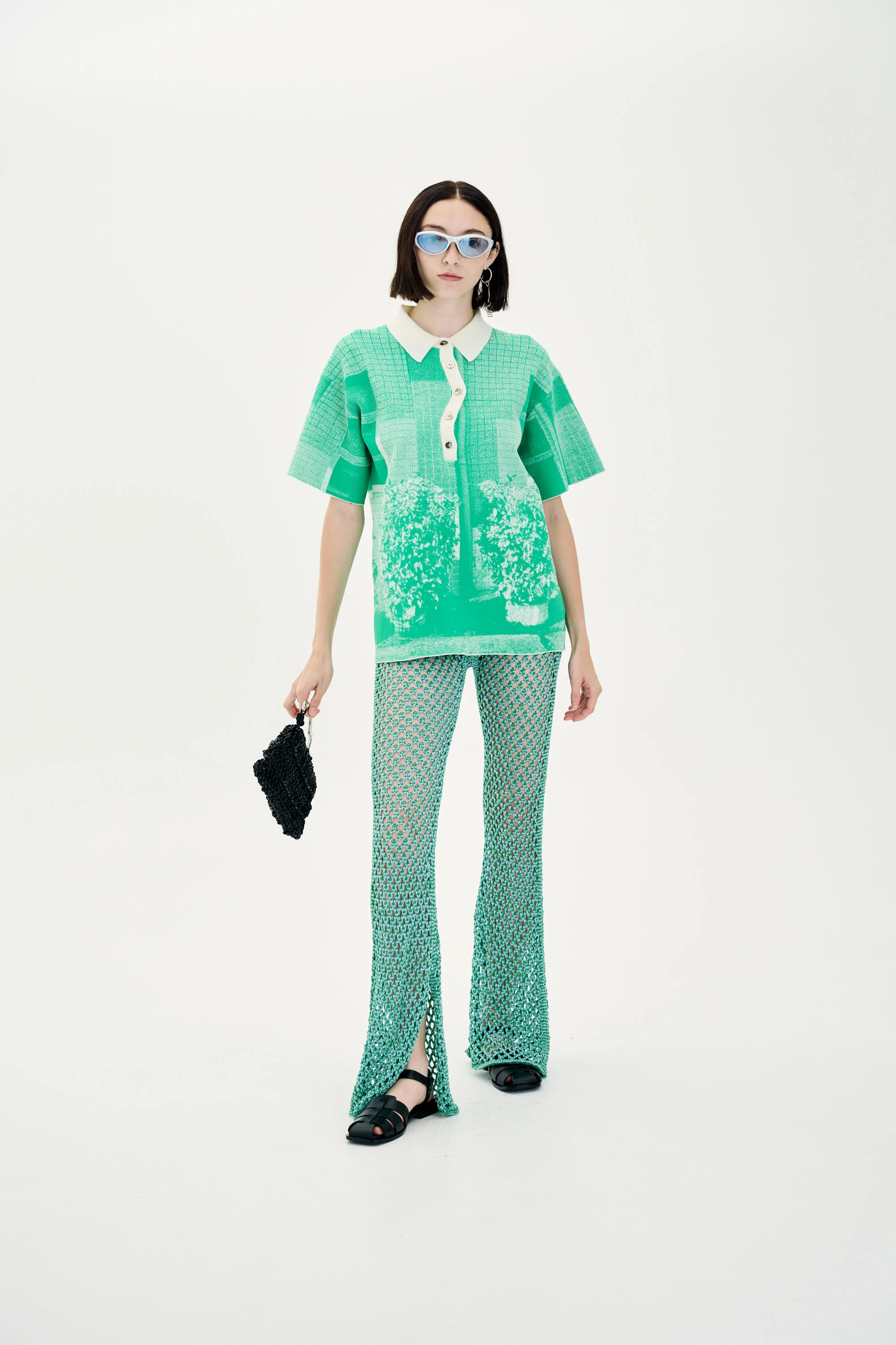SYLVIE UV REACTIVE TREE PRINT OVERSIZED SHIRT - Image 3